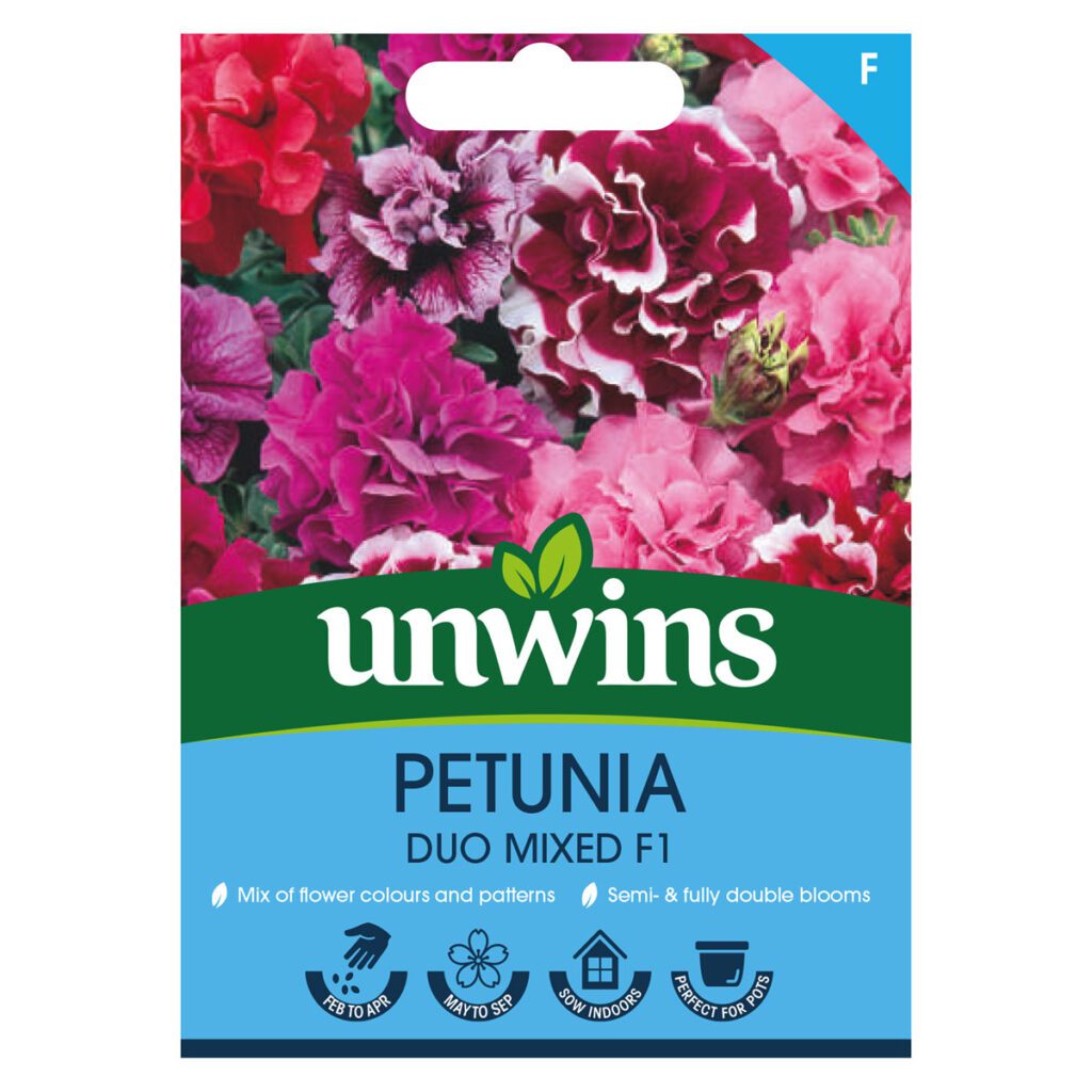 Unwins Petunia Duo Mixed F1 Seeds 5051618011907 2